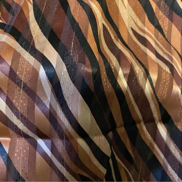 Yves St Clair Semi Sheer Brown Long Sleeved Blouse with golden metallic thread - Picture 5 of 8